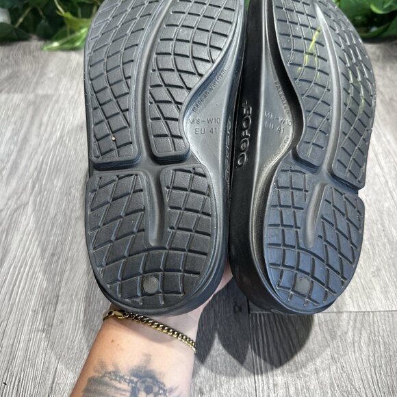 OOFOS OOahh Gray Camo Sport Flex Recovery Slip On Slide Sandals Men 8 Women 10 main image 5